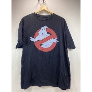 Ghostbusters Distressed Logo Black Short Sleeve T-shirt Size 2XL 52"
